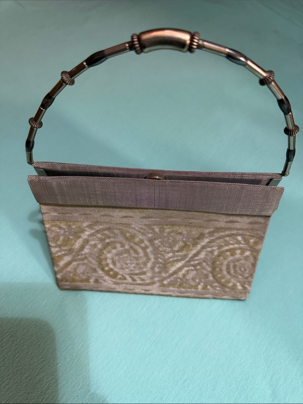 Bo’s Art Studio Los Angeles Evening Bag Vintage Stainless Steel Mesh